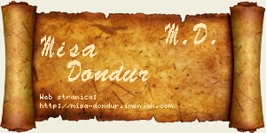 Miša Dondur vizit kartica